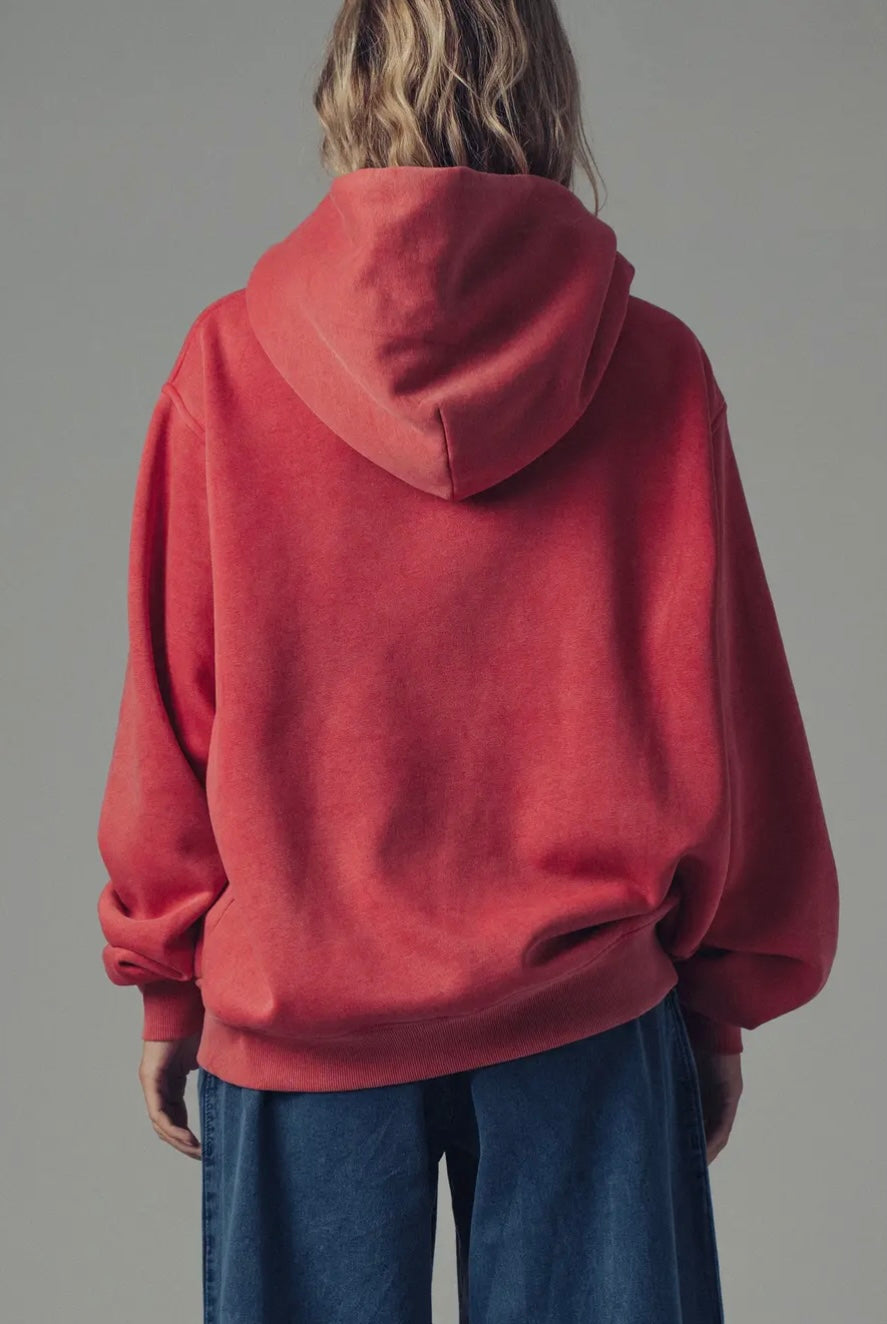 Vintage Wash Oversized Brushed Hoodie