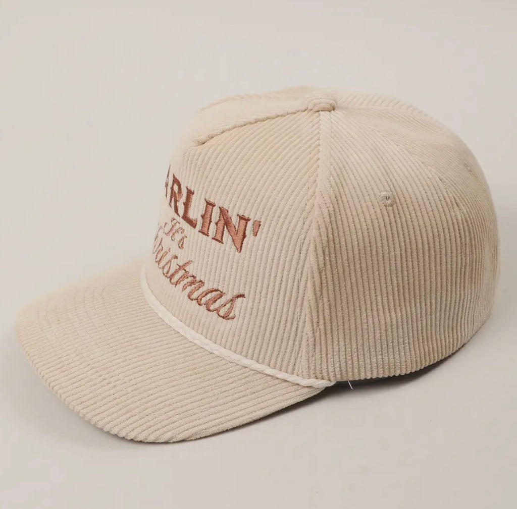 Darlin’ It’s Christmas Corduroy Rope Hat