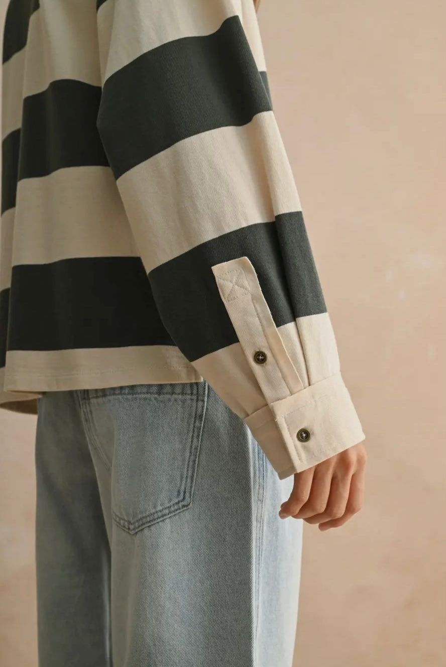 Long Sleeve Wide Panel Knitted Shirt