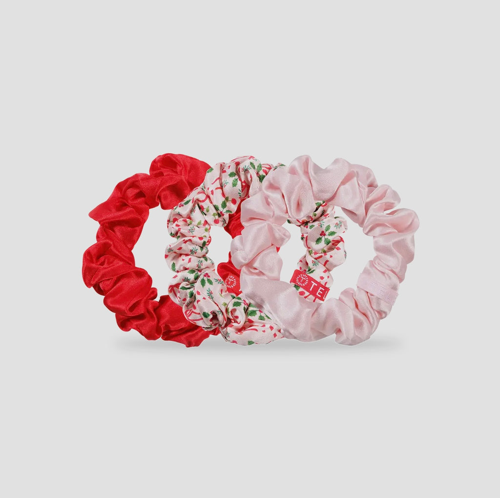 Teleties Blushmas Large Silk Scrunchies