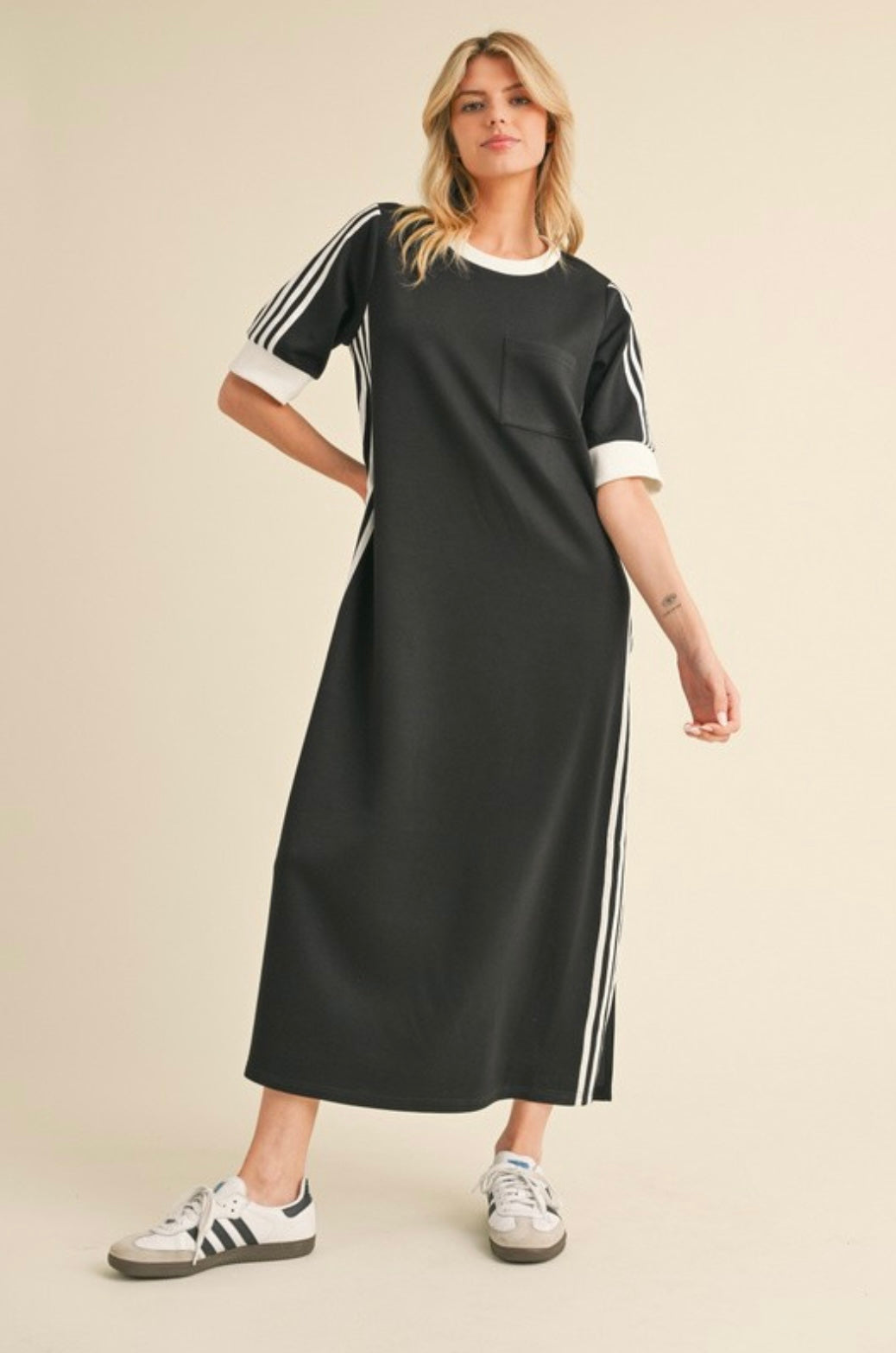 Sporty Chic Casual Maxi Dress