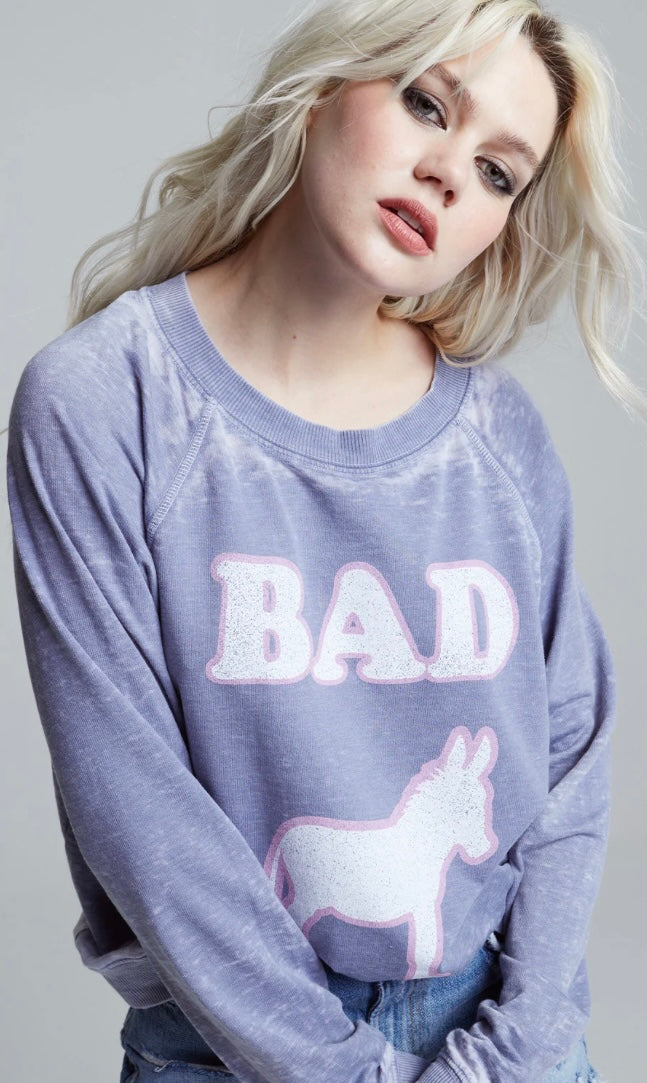 Recycled Karma Bad A** Oversized Graphic Sweatshirt