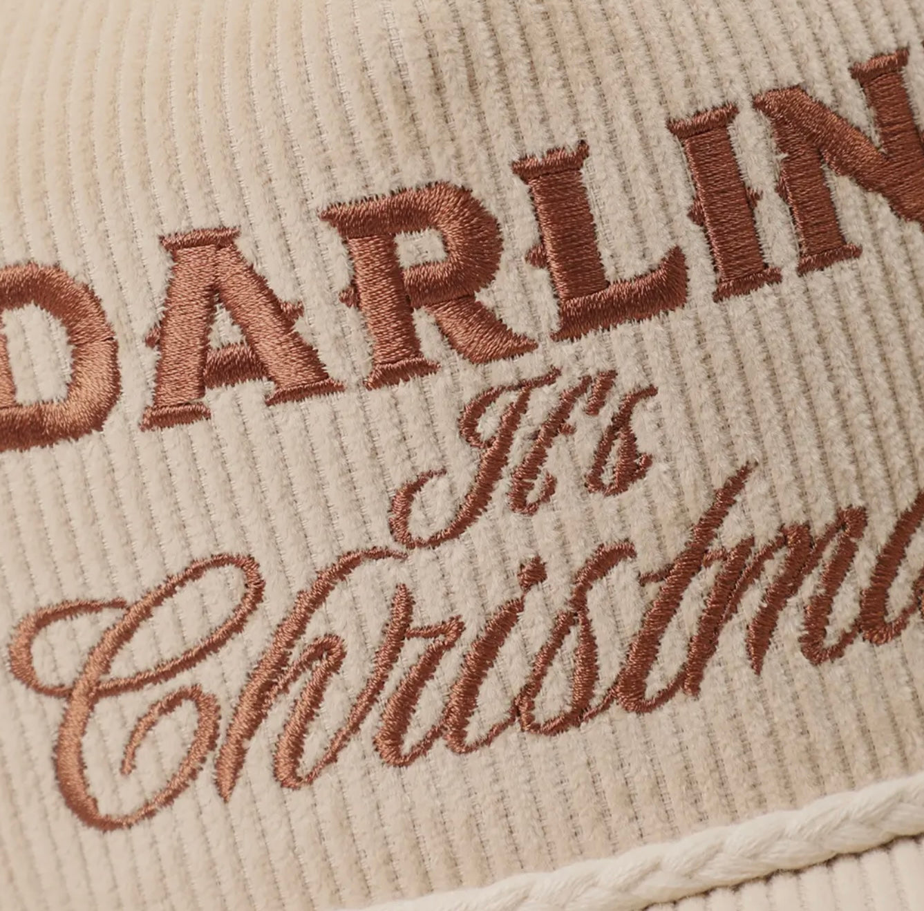 Darlin’ It’s Christmas Corduroy Rope Hat