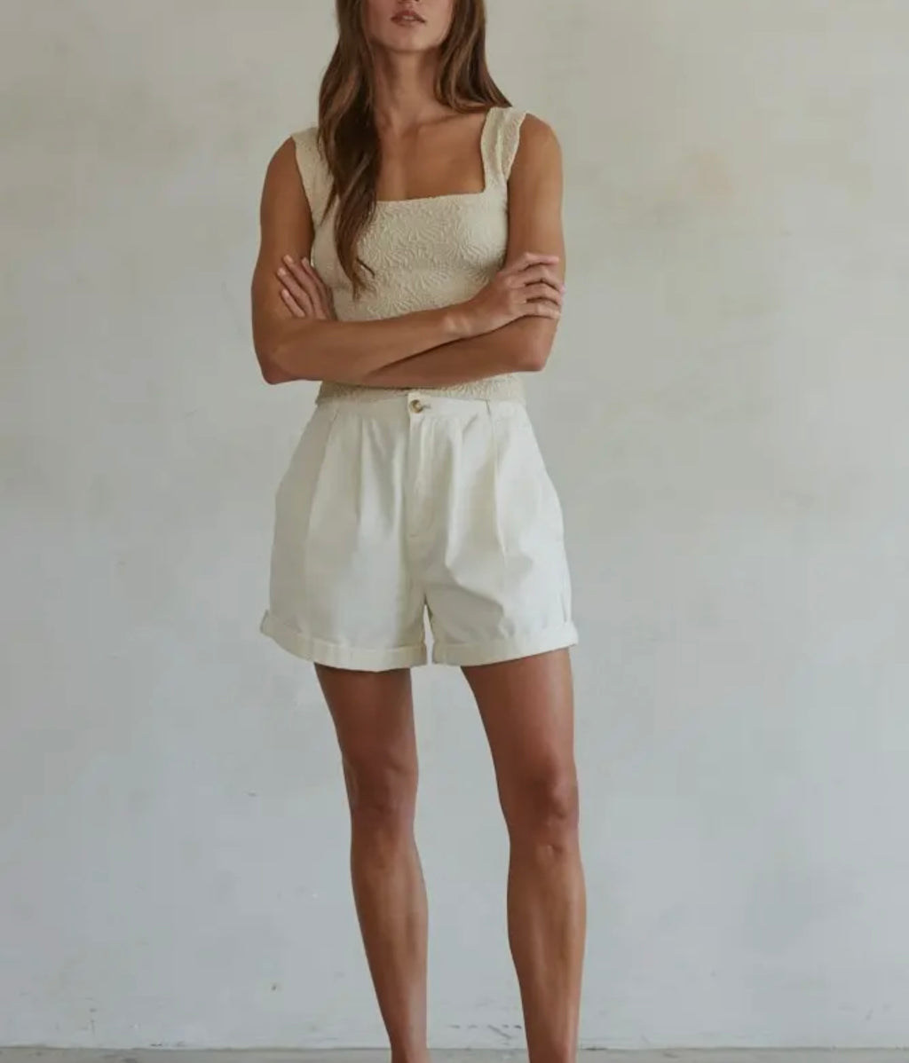 Knit Modal Seamless Jacquard Tank - One Size