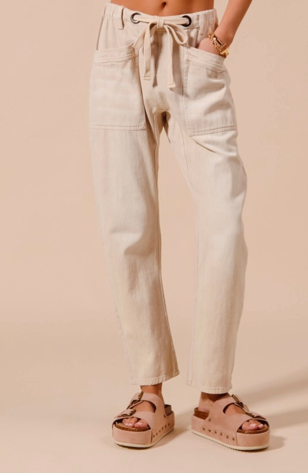 Vintage Washed Slim Barrel Pant