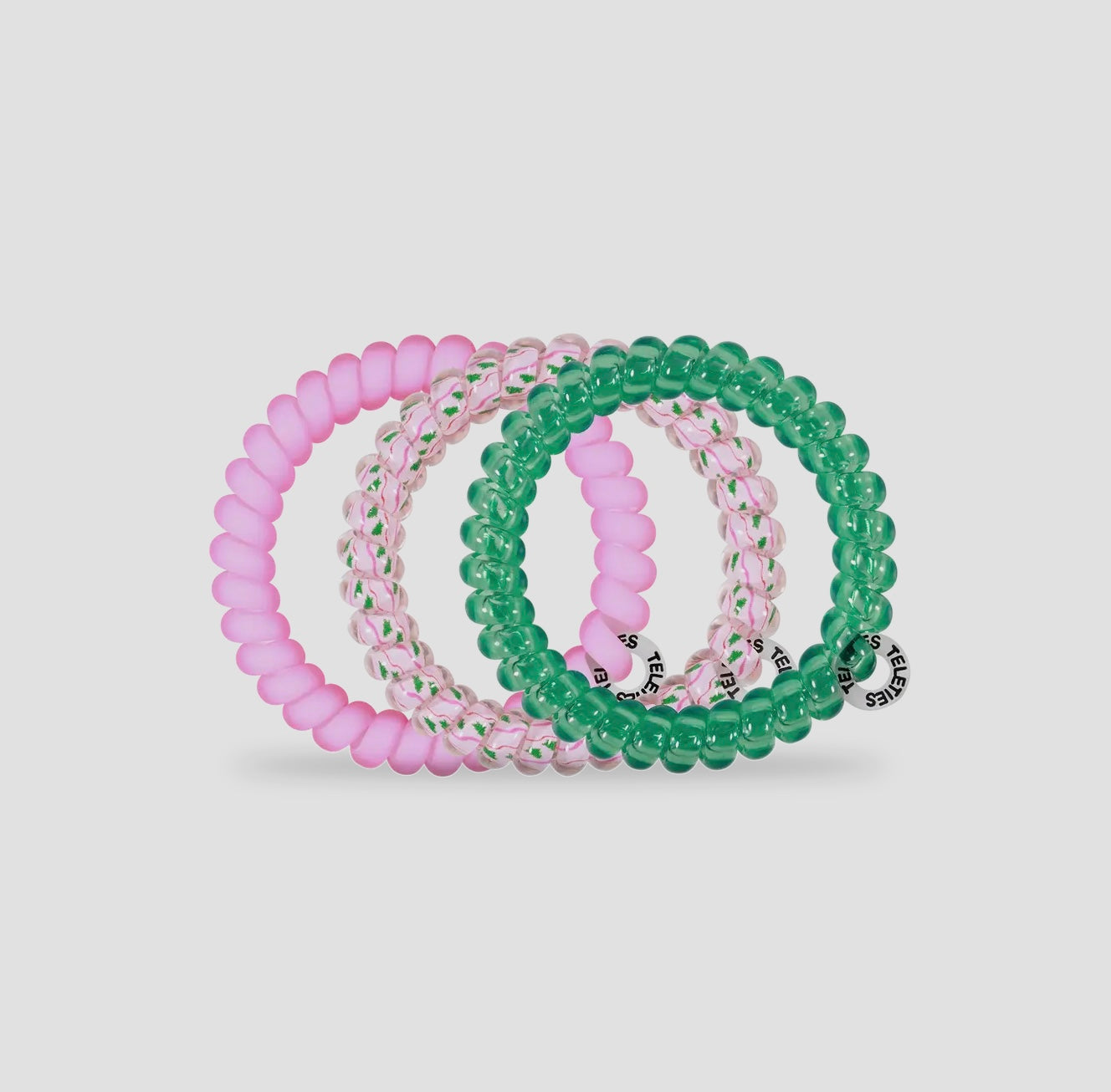 Small Teleties Merry Pinkmas Hair Ties