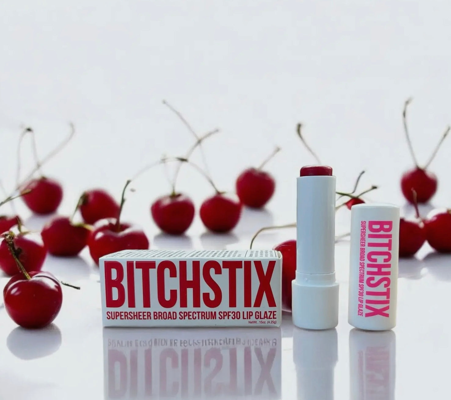 Bitchstix SUPERSHEER LIP GLAZE Wild Cherry - SPF30 Broad Spectrum