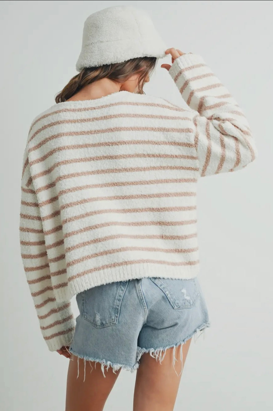 Cozy Striped Round Neck Sweater