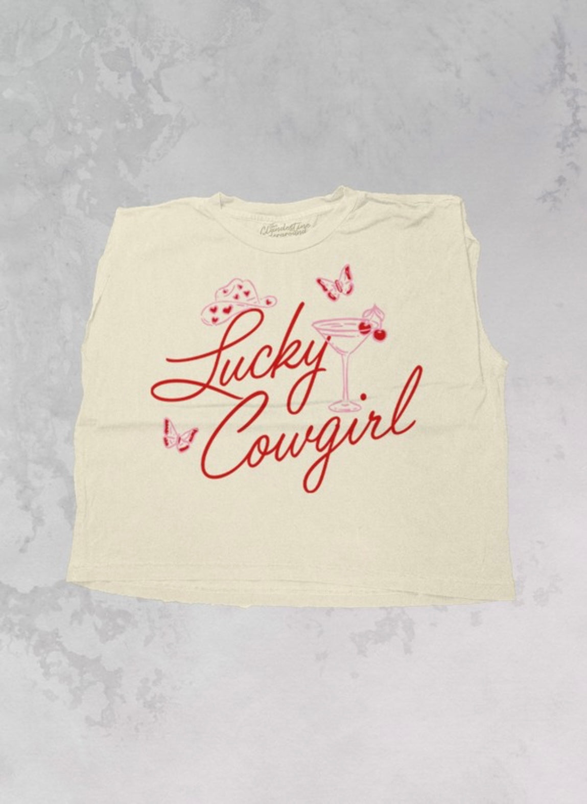 Lucky Cowgirl Western Vintage Cropped Muscle Tank