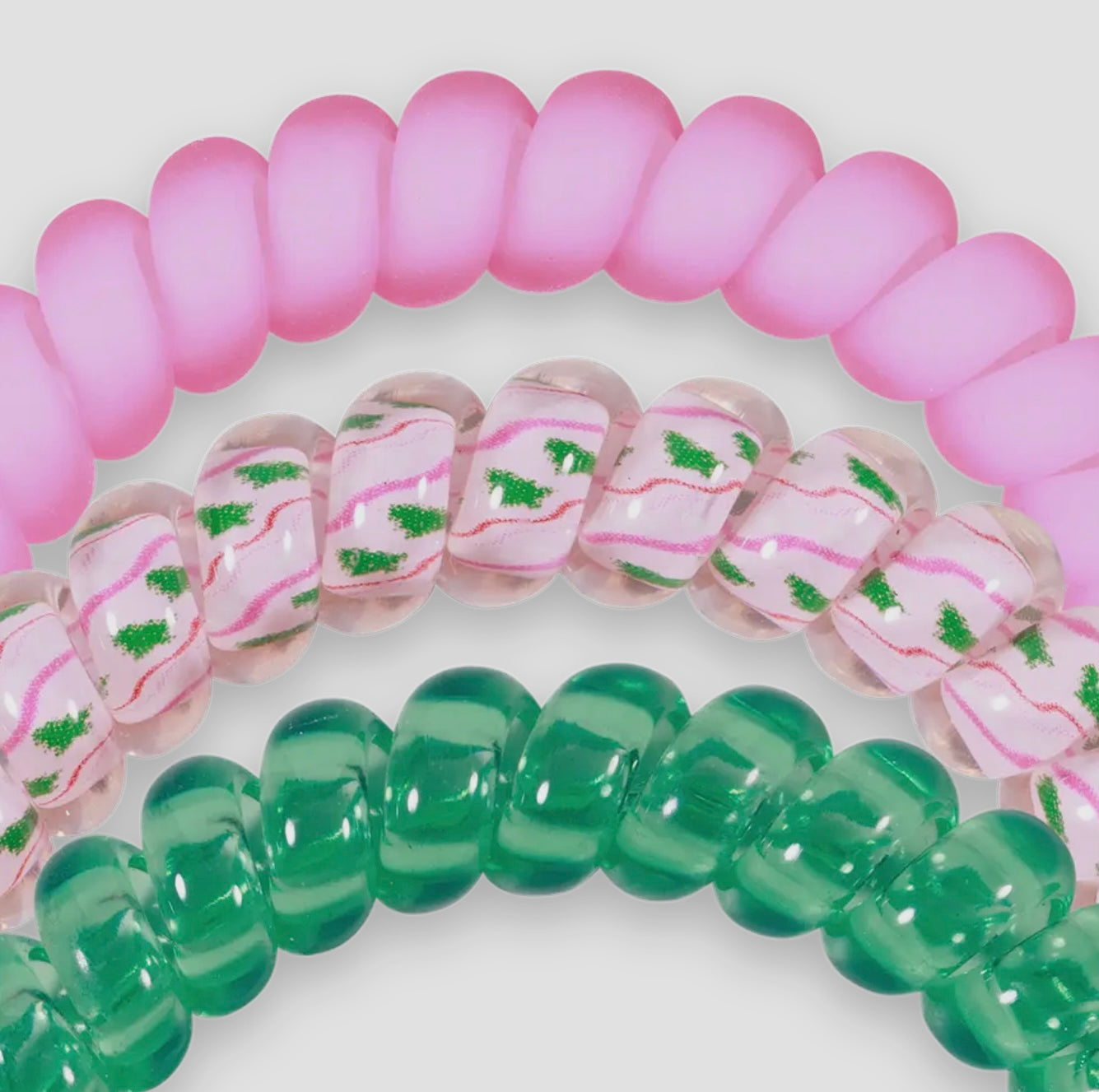 Small Teleties Merry Pinkmas Hair Ties