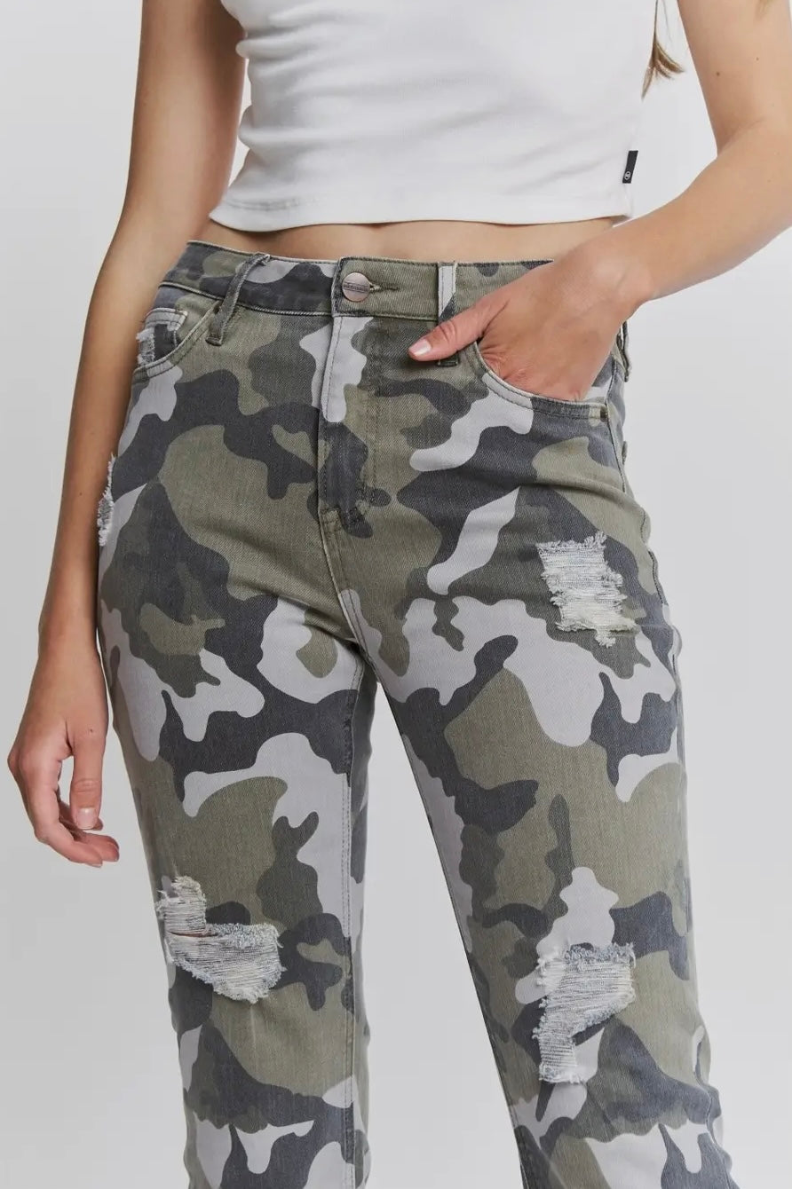 Mica High Rise Camo Crop