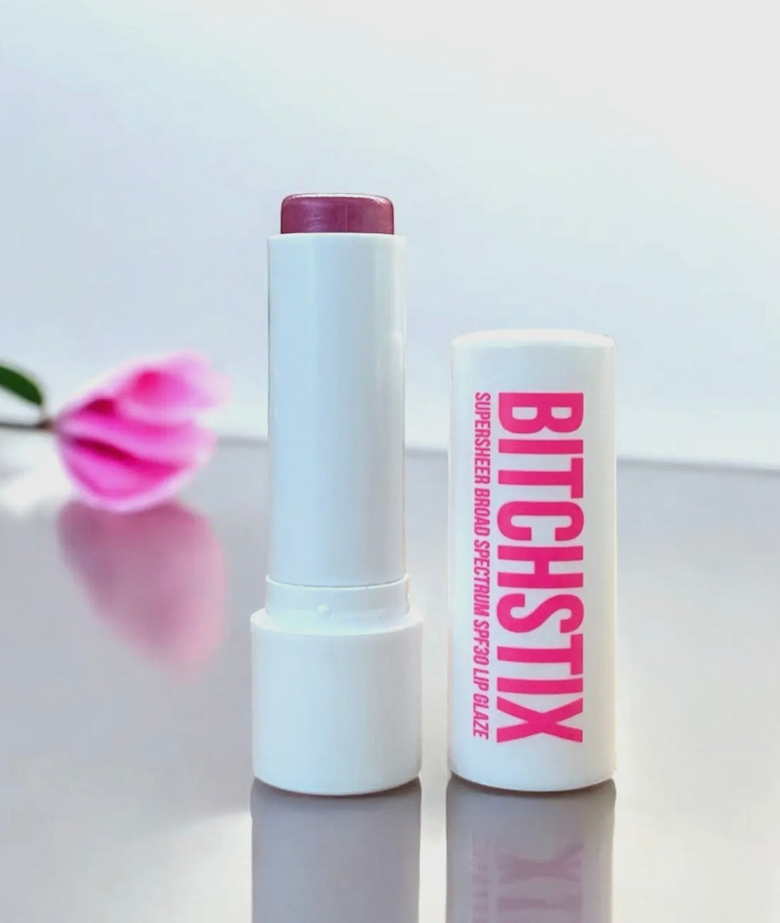 Bitchstix SUPERSHEER LIP GLAZE Petal Pink - SPF30 Broad Spectrum