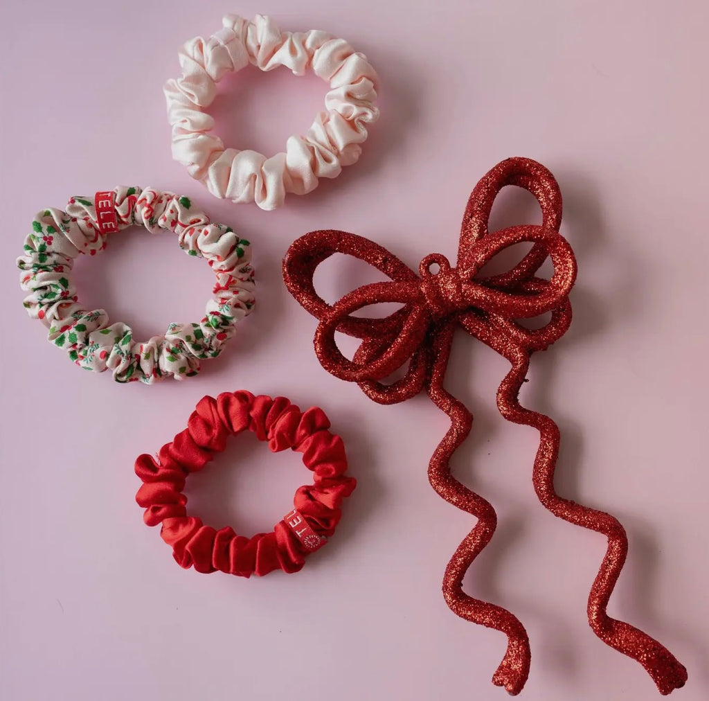 Teleties Blushmas Small Silk Scrunchies