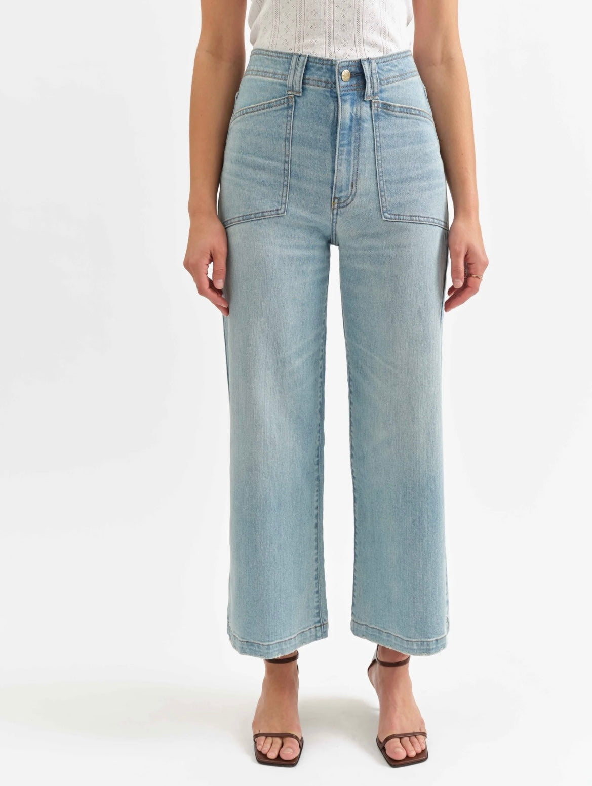 Daze Denim Valley Girl Wide Leg Ankle In Romcom