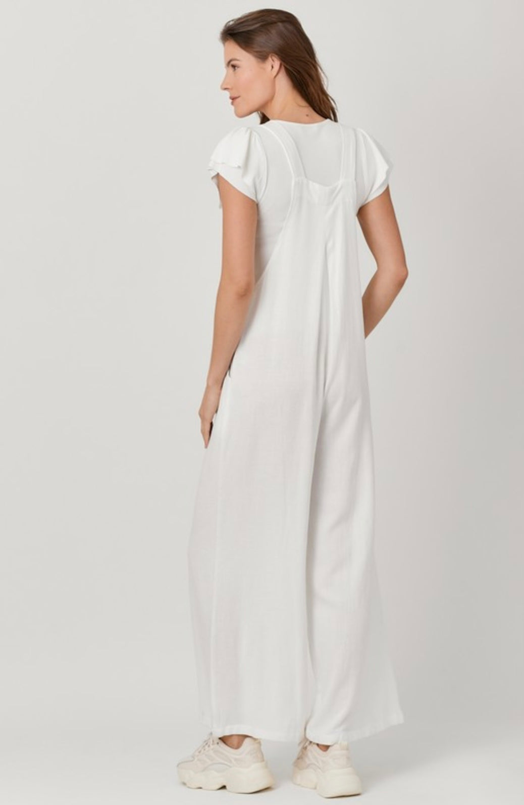 Wide Leg Jumpsuit White