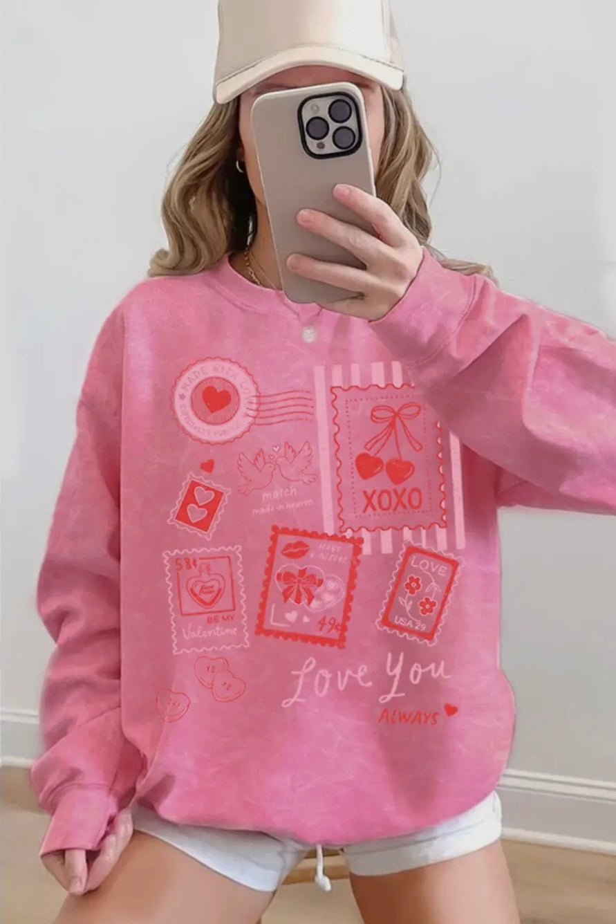 Love You Always Mineral Graphic Sweatshirt