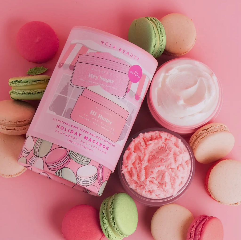 HOLIDAY MACARON BODY SCRUB + BODY BUTTER GIFT SET