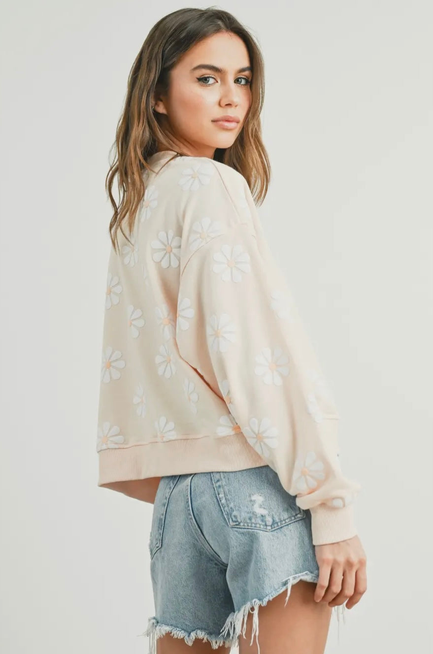 Daisy Round Neck Sweatshirt