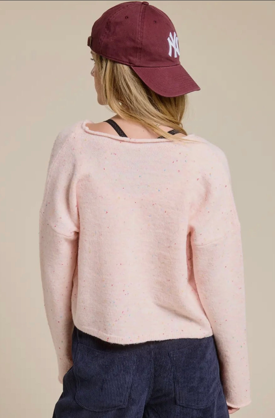Speckled Button Down Cardigan
