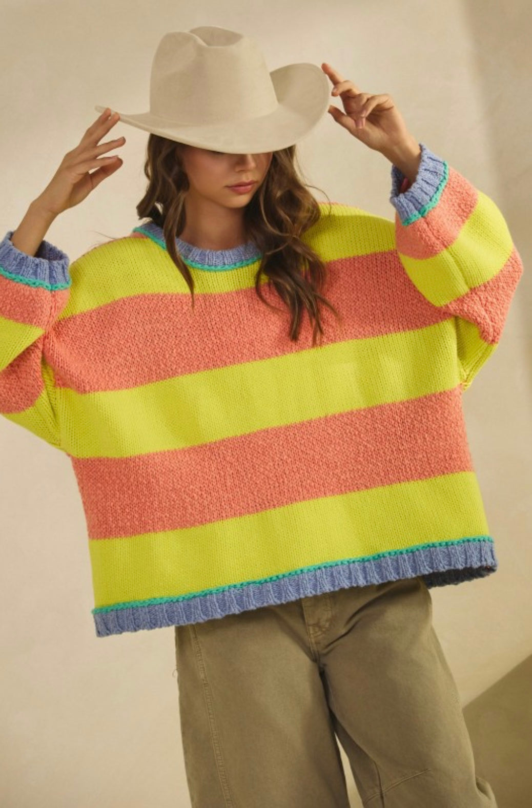 Sunset Seeker Ribbed Stripe Sweater