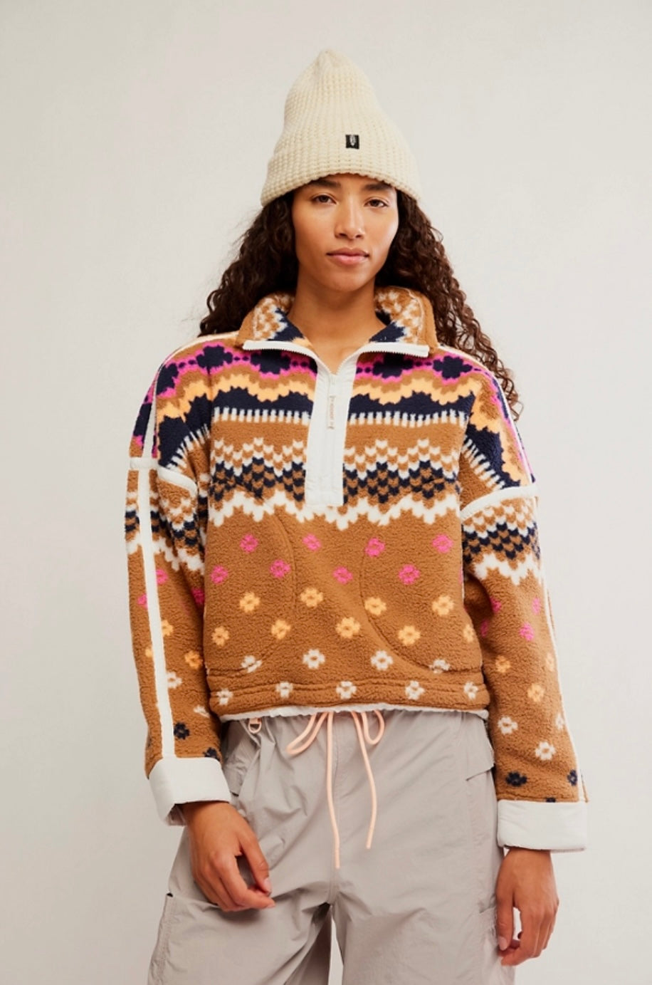 Free People Movement Printed Mountain High 1/2 Zip