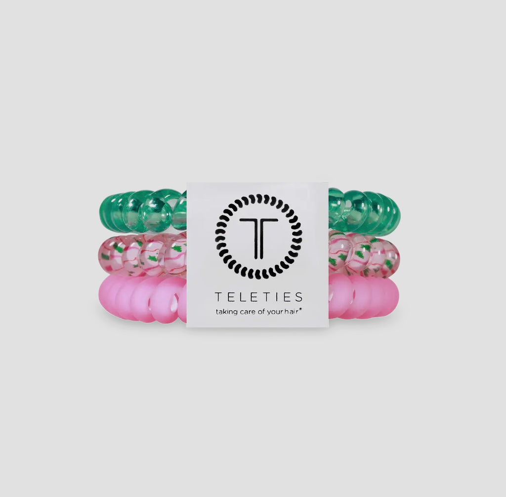 Small Teleties Merry Pinkmas Hair Ties