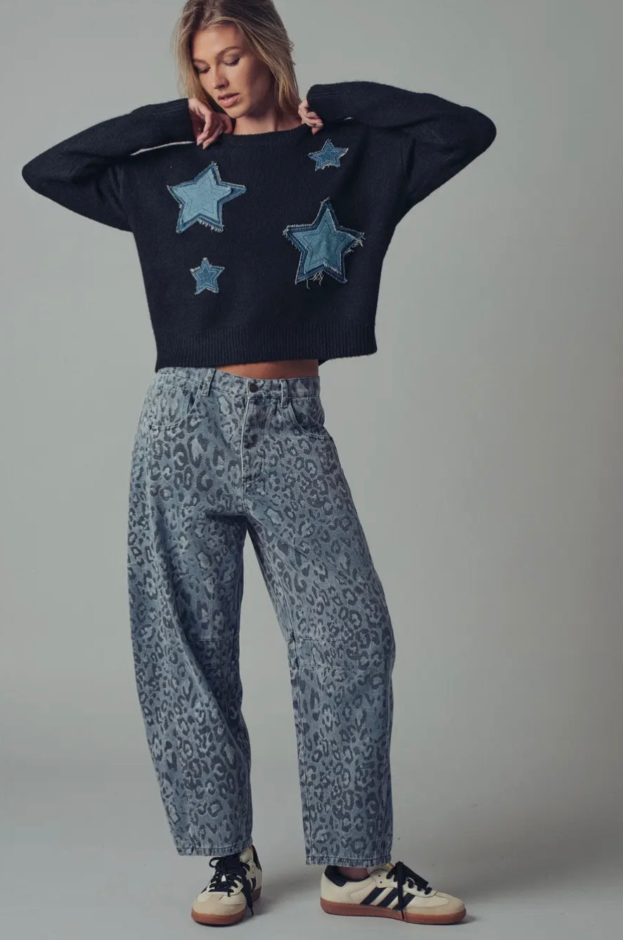 Wild Side Relaxed Straight Denim Jeans