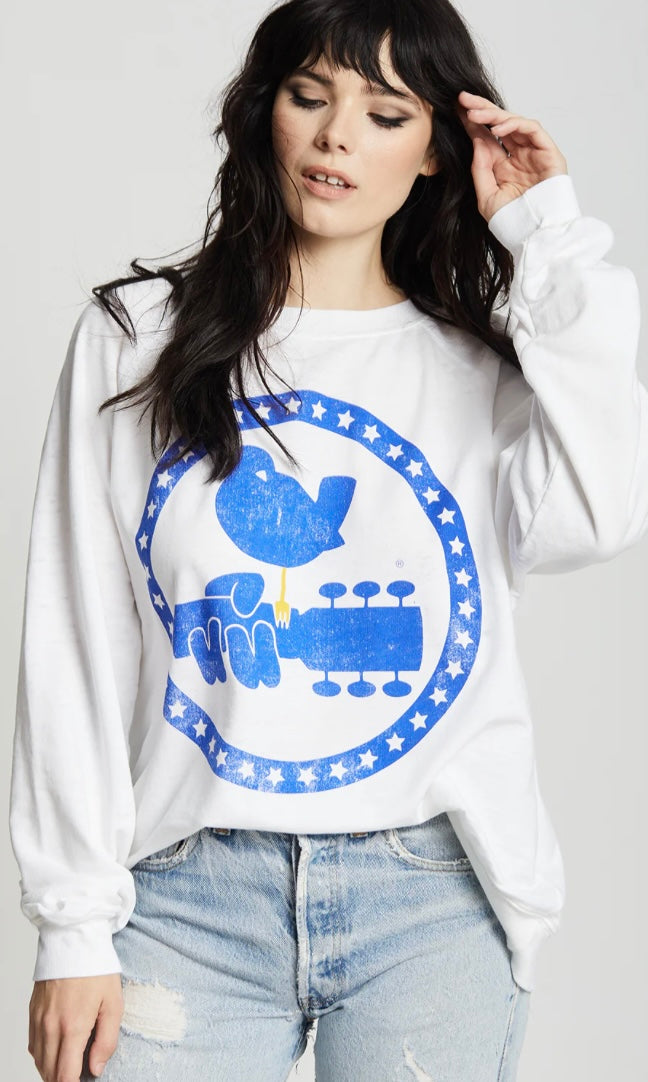 Recycled Karma Woodstock 3 Days Of Peace Oversized Graphic Sweatshirt