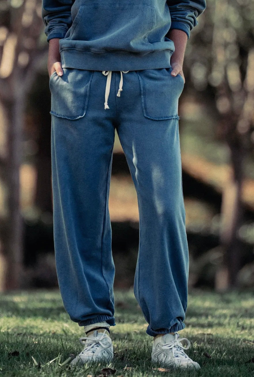 Wide Leg Cotton Blend Jogger Sweatpant