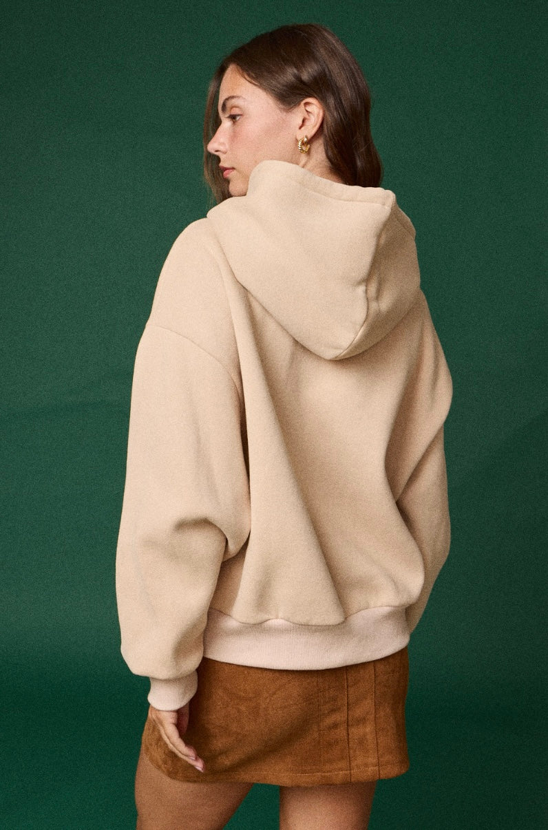 Twin Teddy Bear Embroidered Appliqué Hoodie