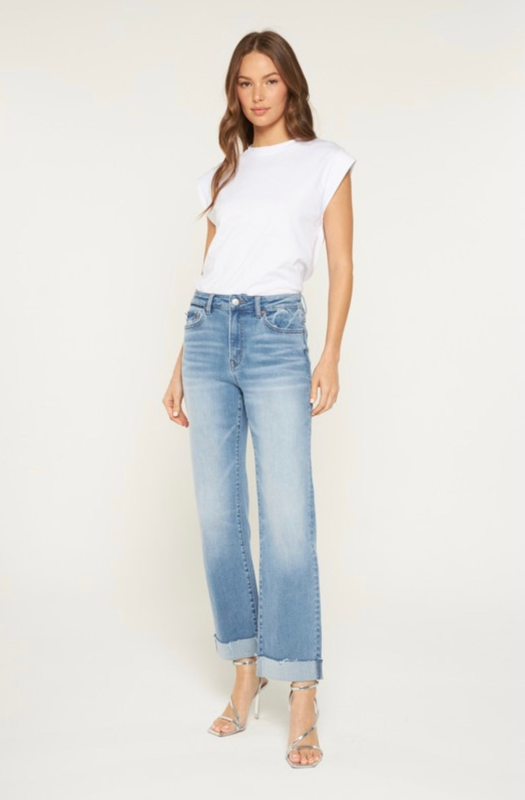 Mica Denim High Rise Straight Leg Jean