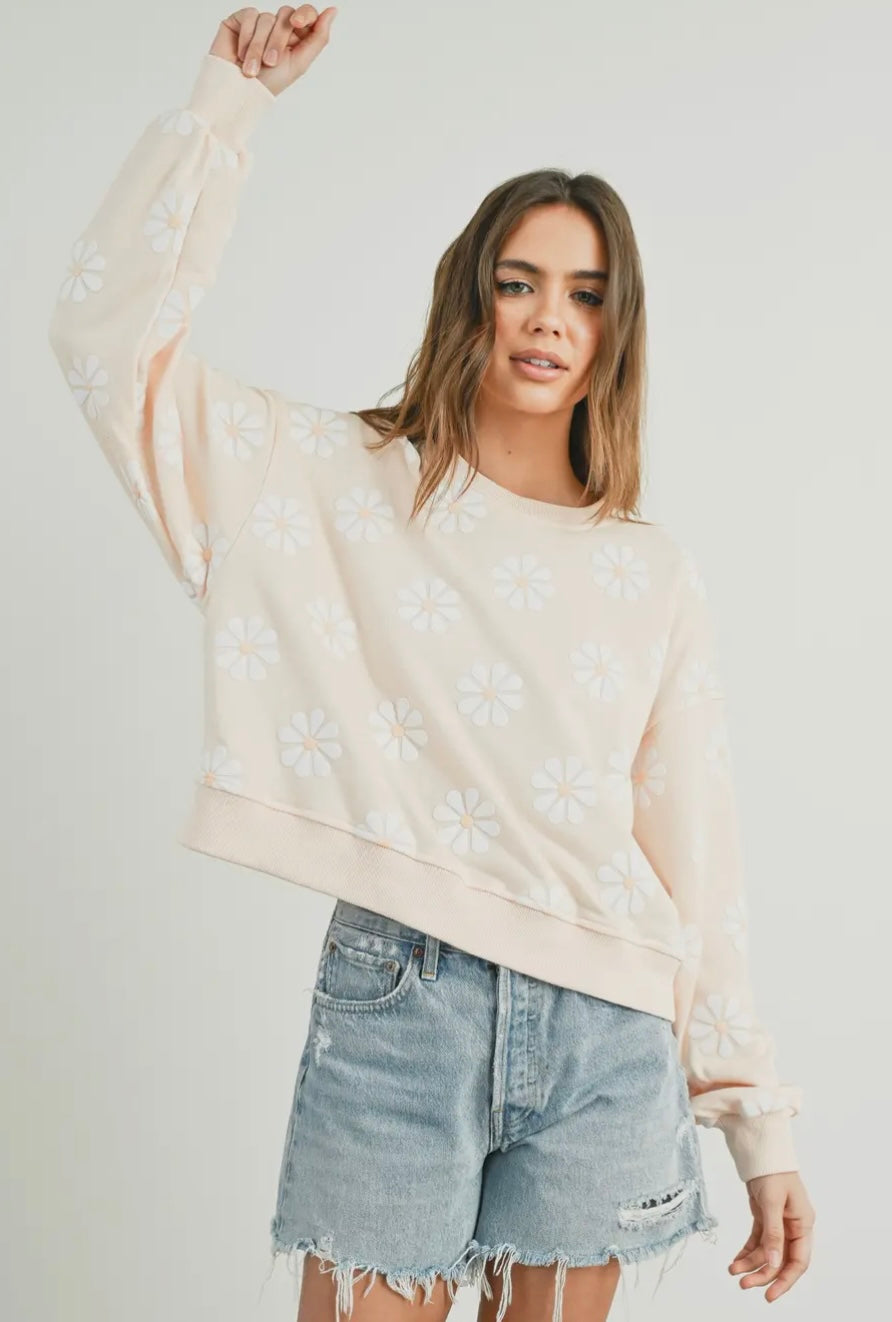 Daisy Round Neck Sweatshirt