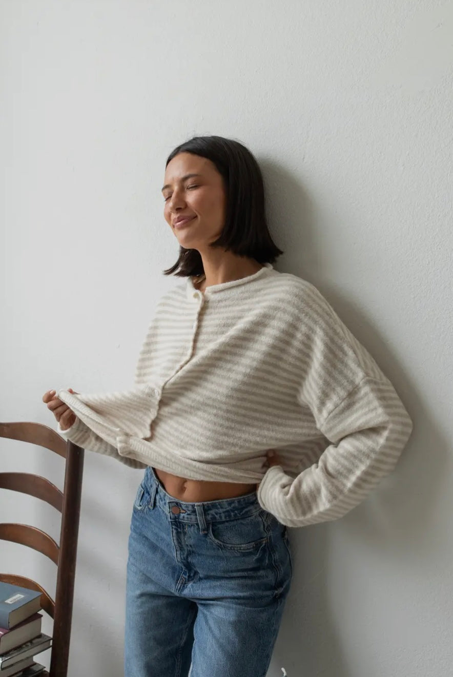 Piper Cardigan - Mini Striped