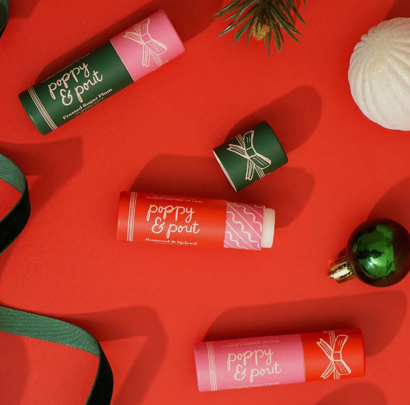 Poppy & Pout Frosted Sugar Plum Holiday Lip Balm