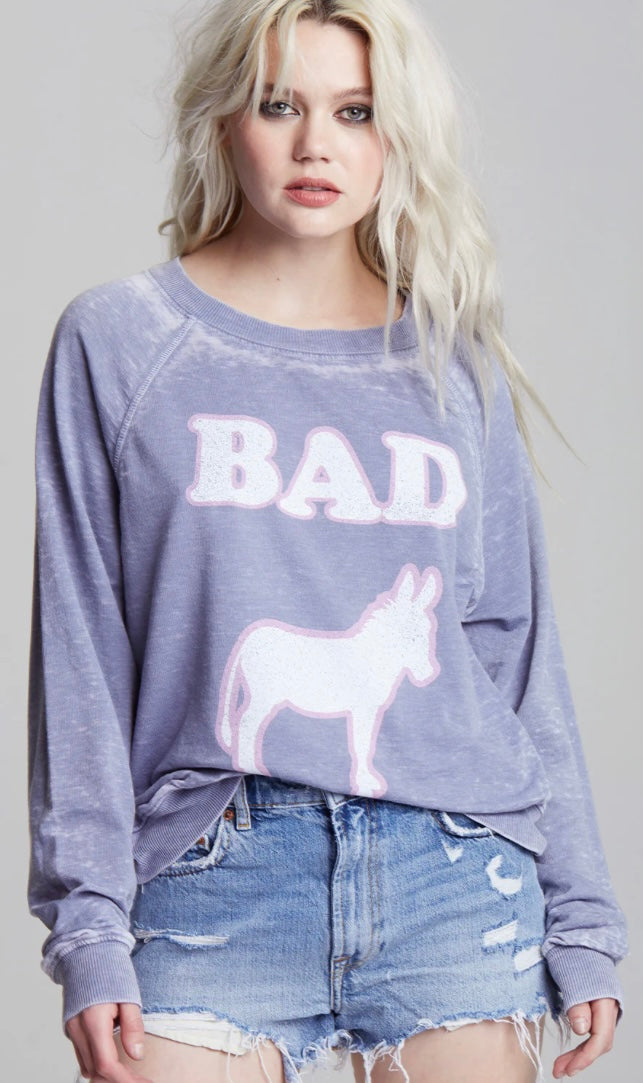 Recycled Karma Bad A** Oversized Graphic Sweatshirt