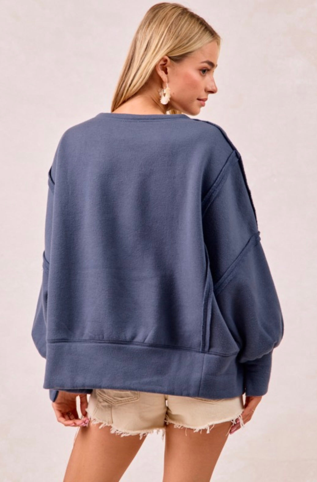 Love Patchwork Fleece Sweatshirt