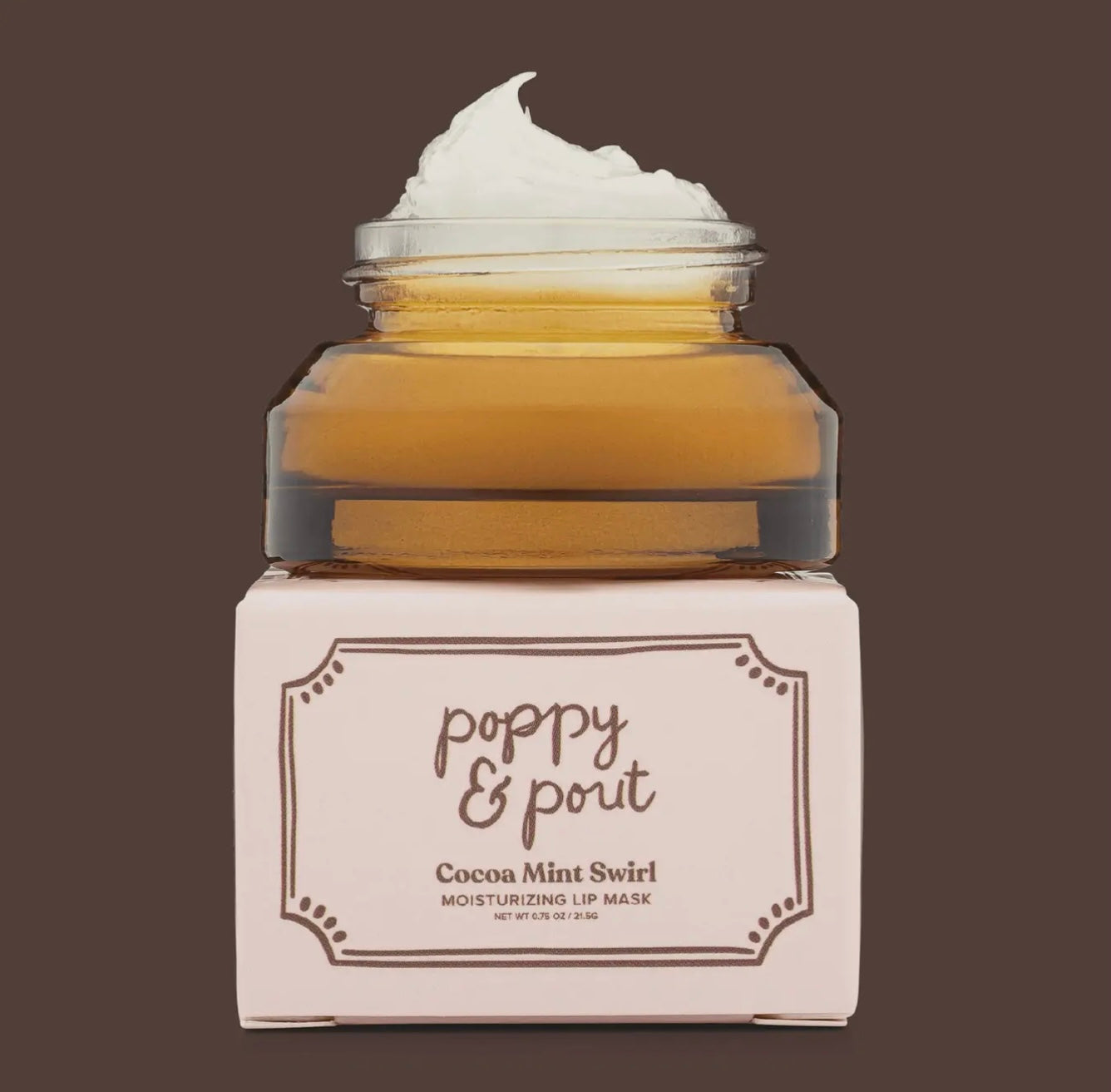 Poppy & Pout Cocoa Mint Swirl Holiday Lip Mask