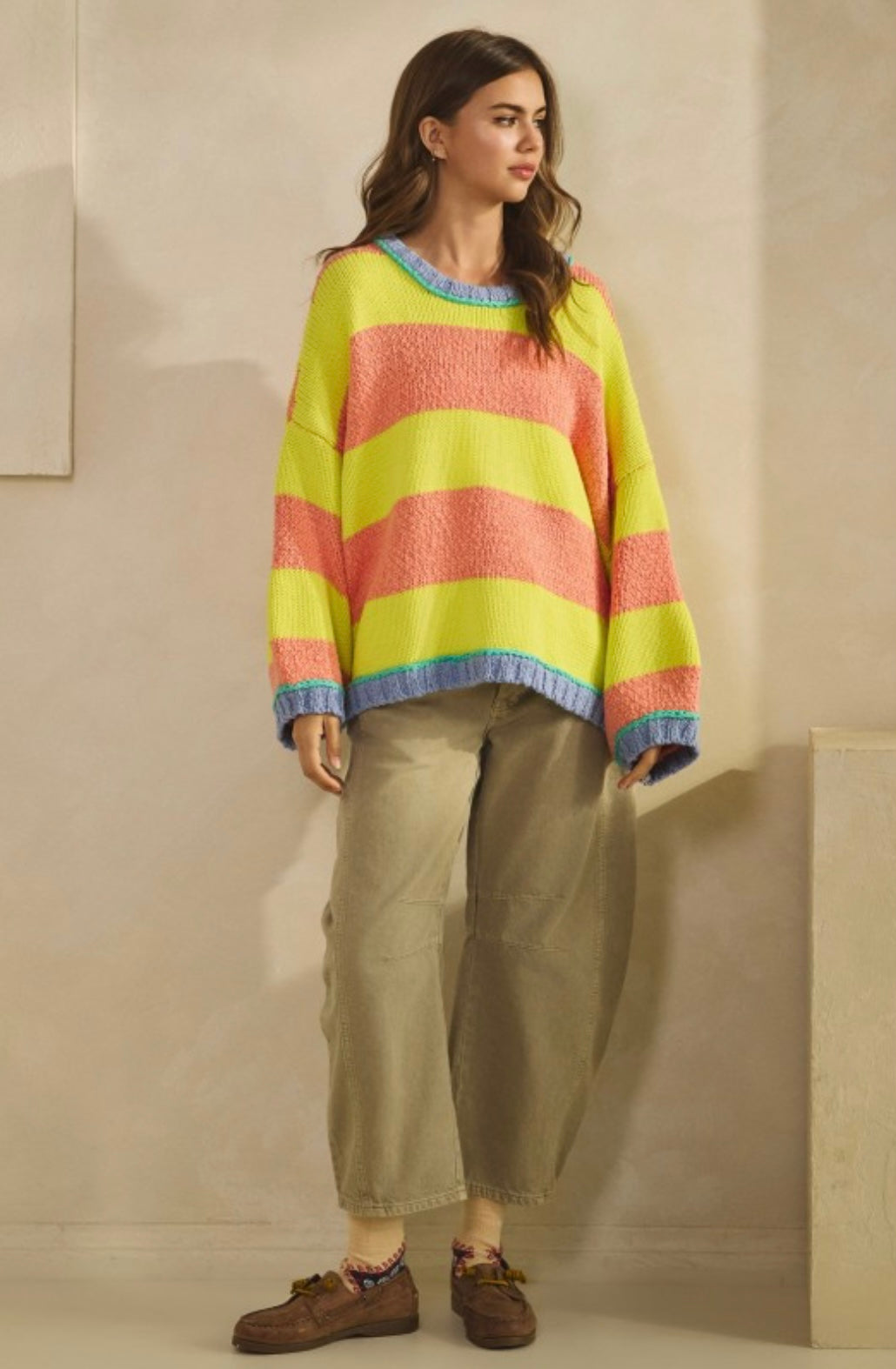 Sunset Seeker Ribbed Stripe Sweater