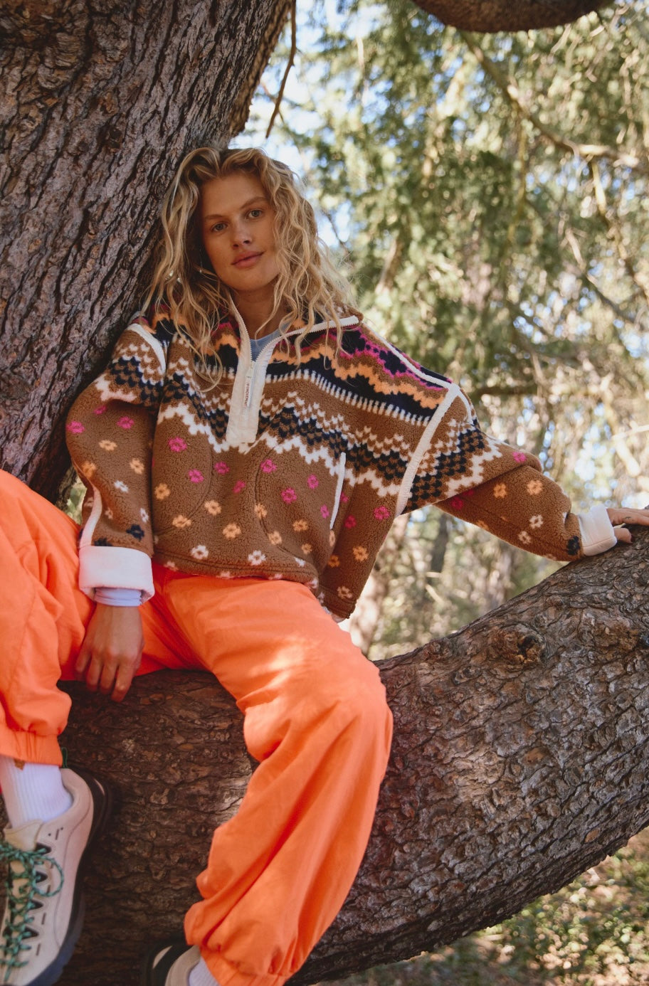 Free People Movement Printed Mountain High 1/2 Zip