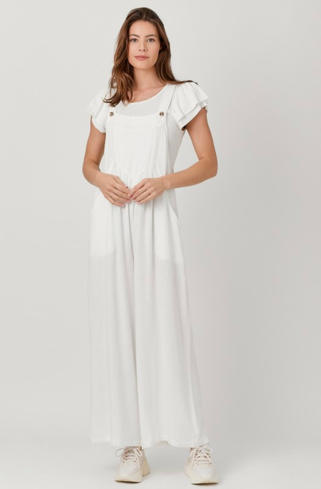 Wide Leg Jumpsuit White