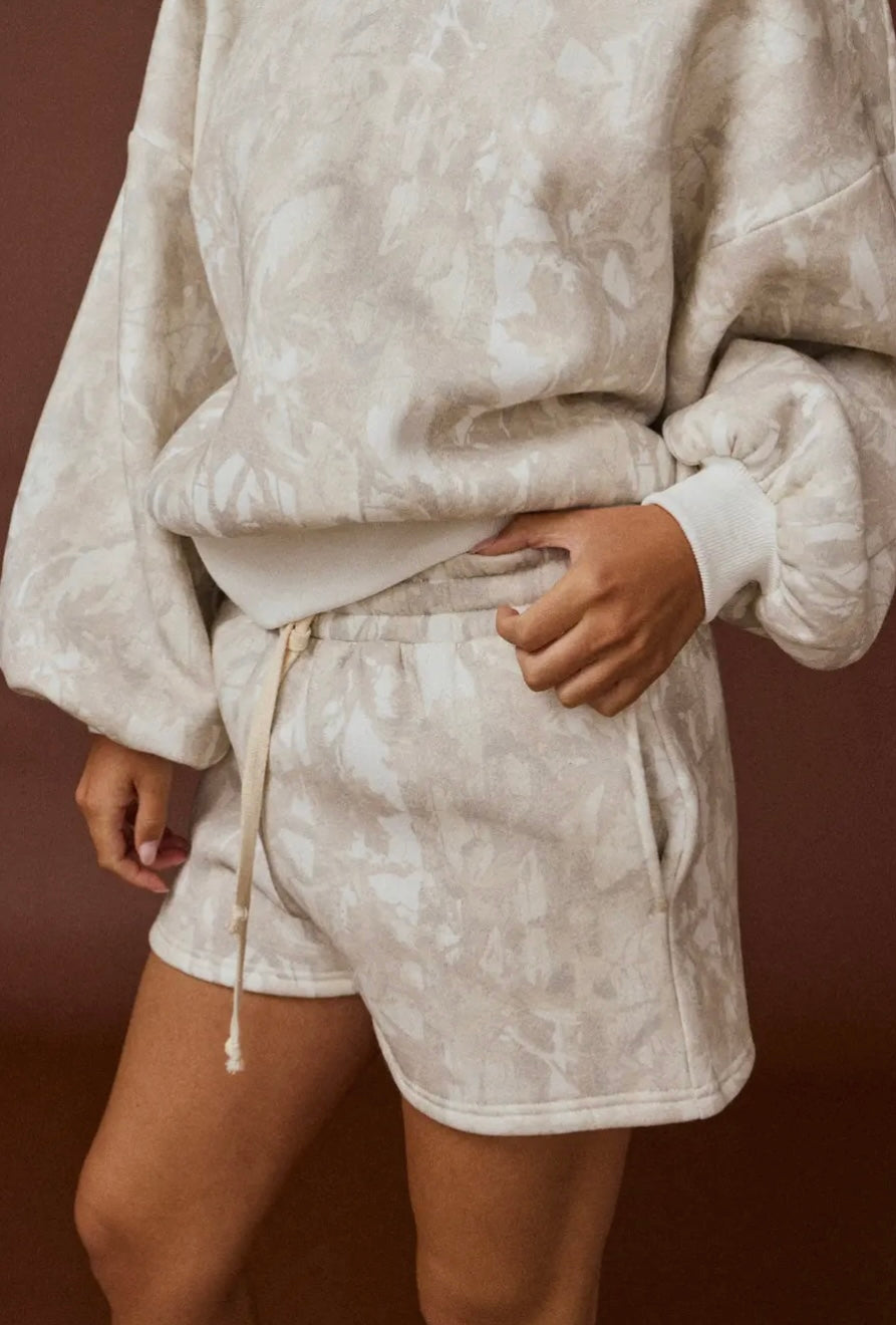 Woodland Camo Crewneck & Shorts Set
