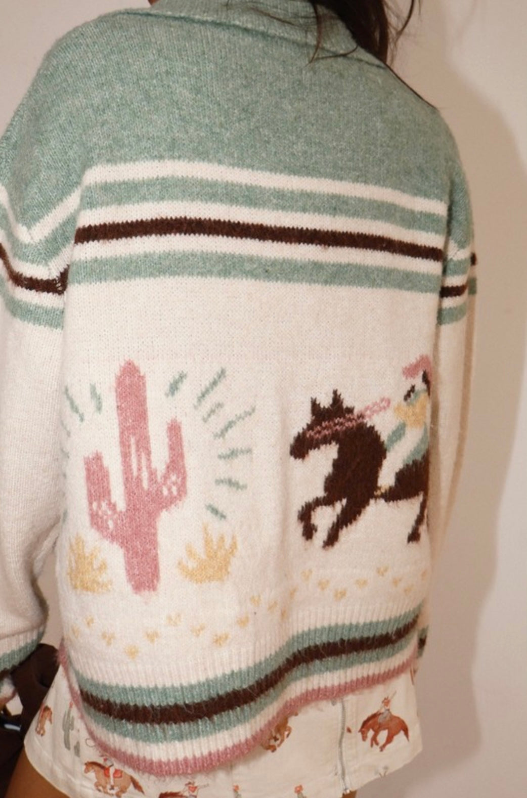 Cowboy Desert Zip Knit Cardigan