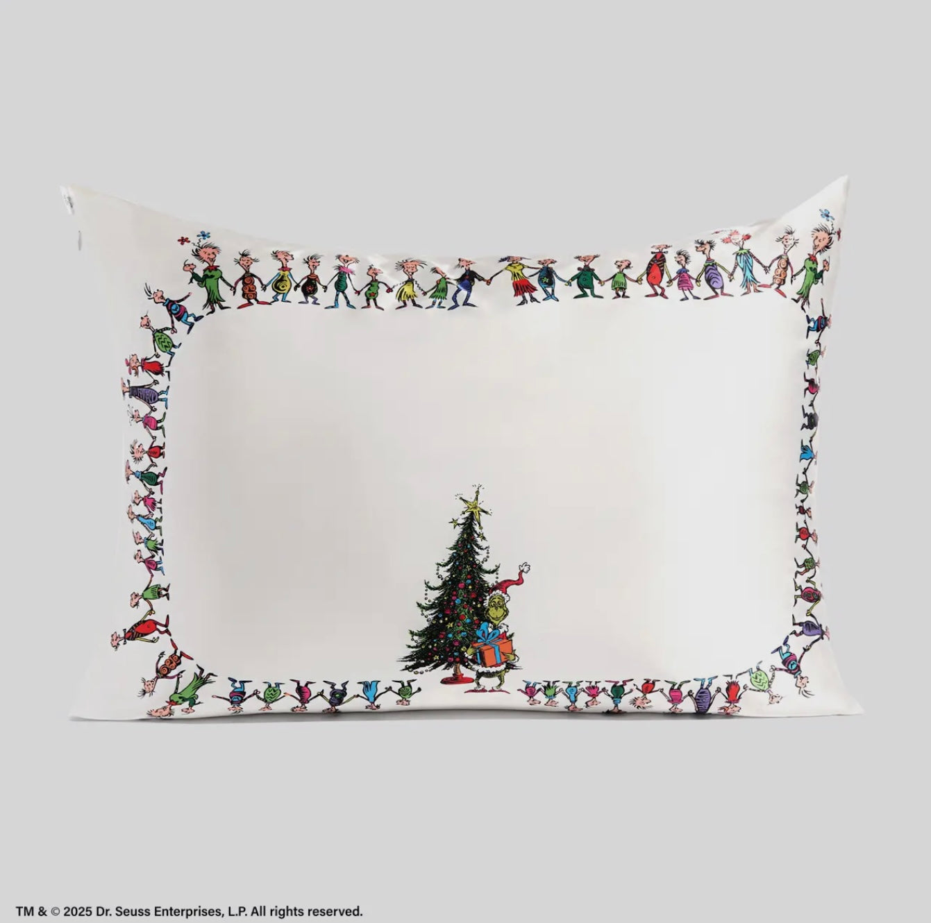 The Grinch x Kitsch Satin Pillowcase in Whoville