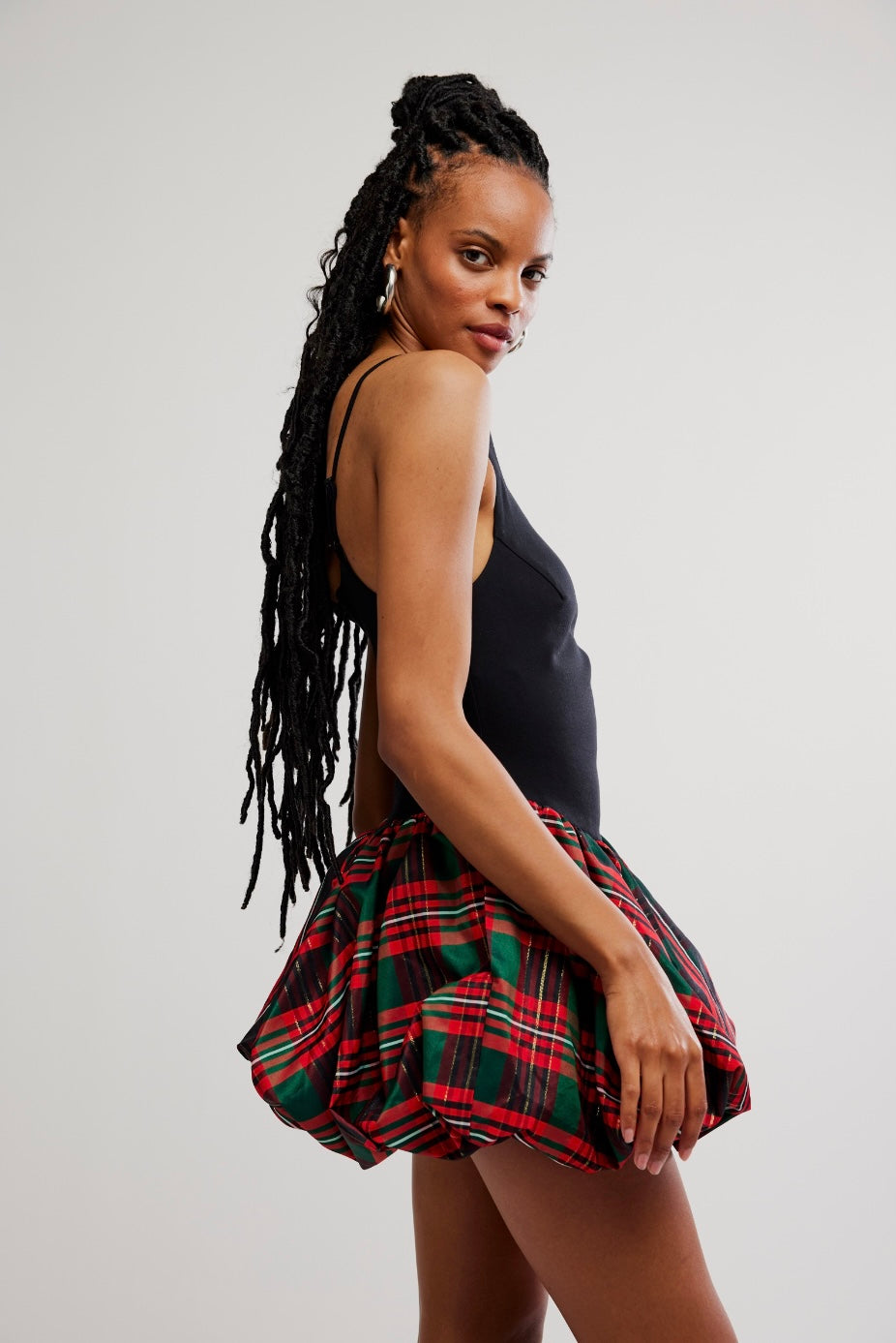 Free People Tinsel Kiss Plaid Mini