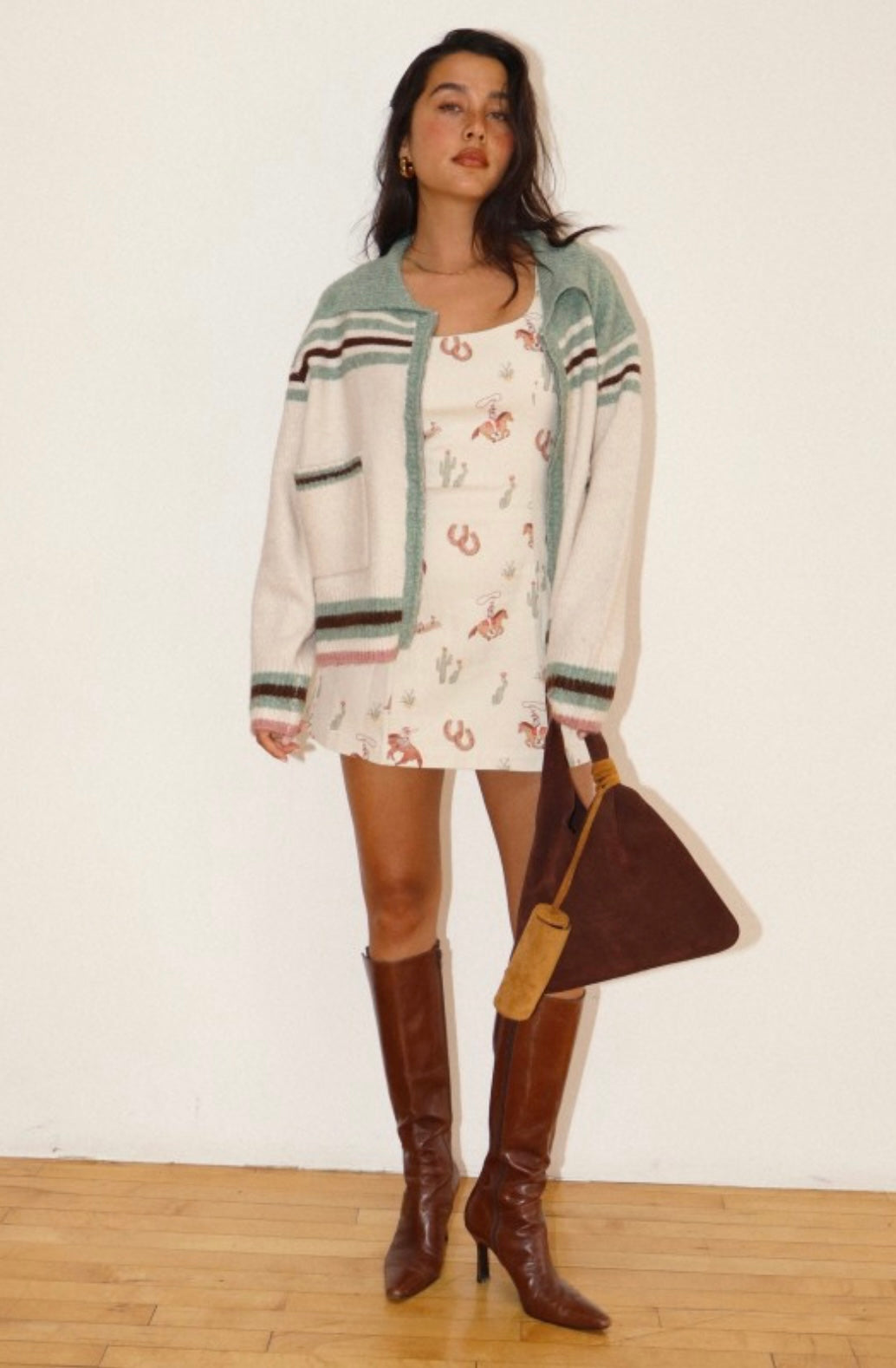 Cowboy Desert Zip Knit Cardigan