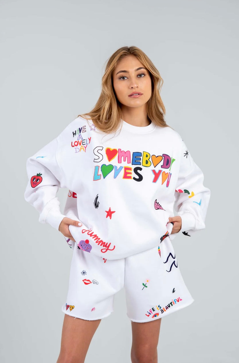 Mayfair x I Scream Colour Somebody Loves You Sweat Shorts