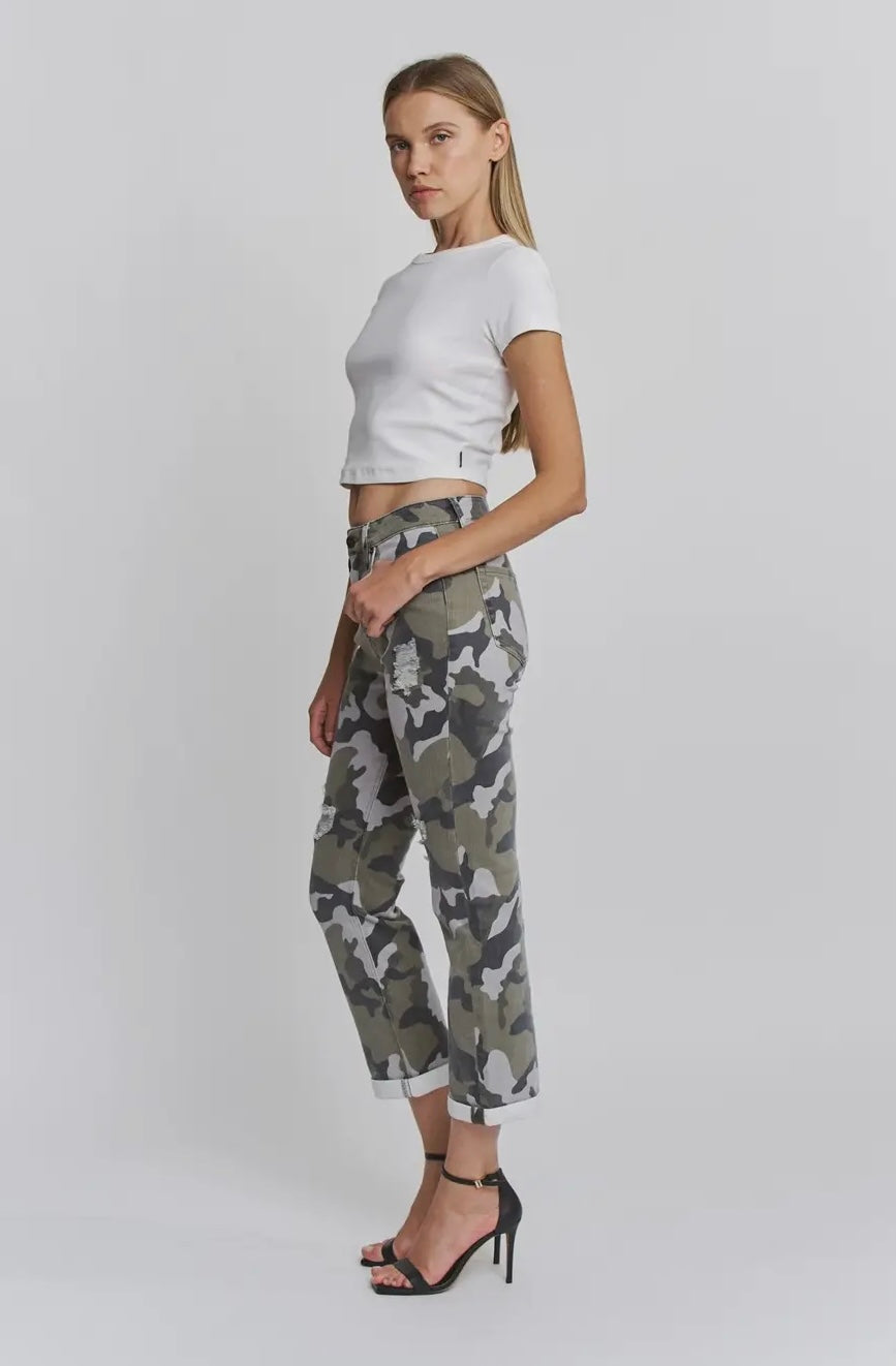 Mica High Rise Camo Crop