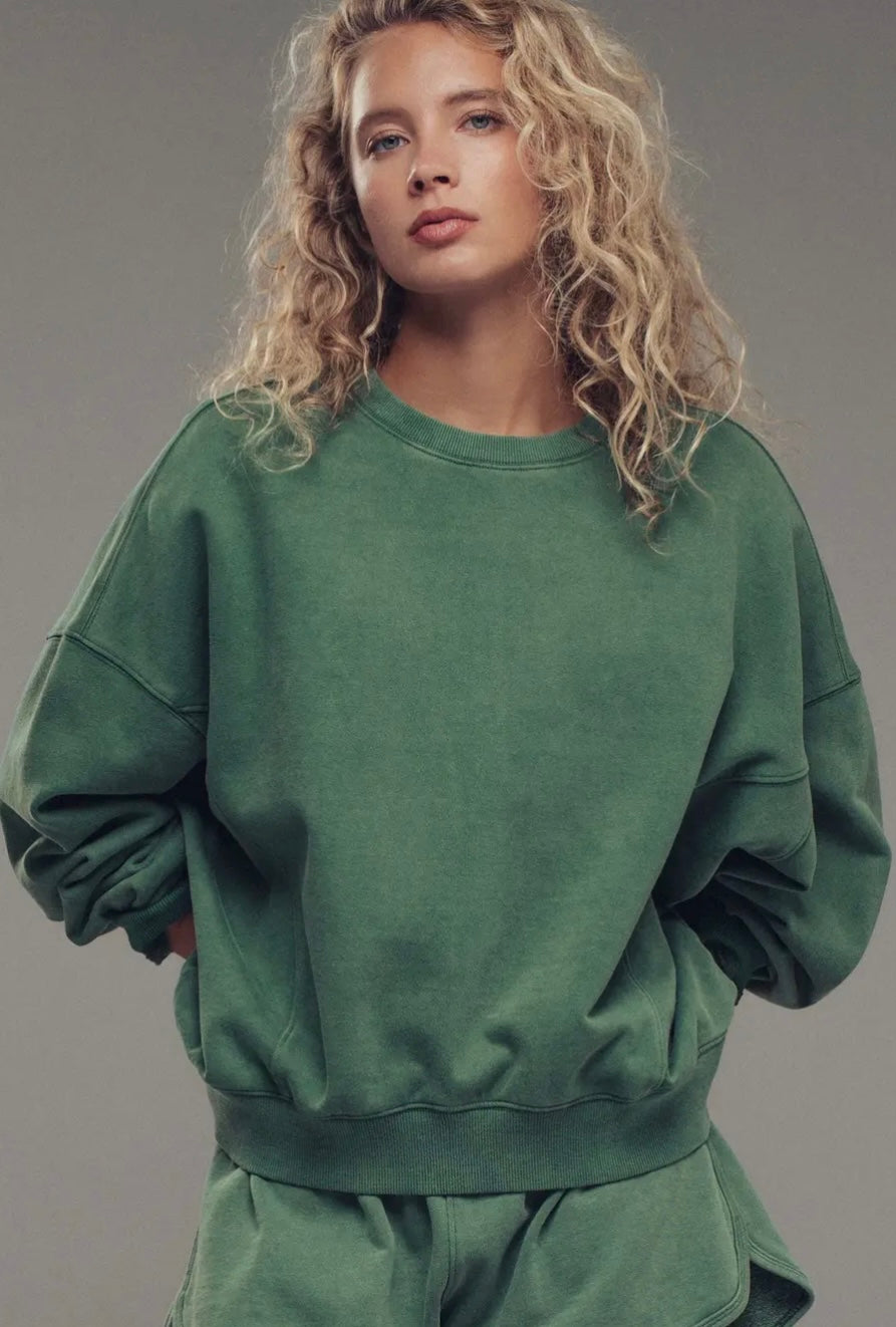 Pigment Washed Relaxed Fit Sweatshirt