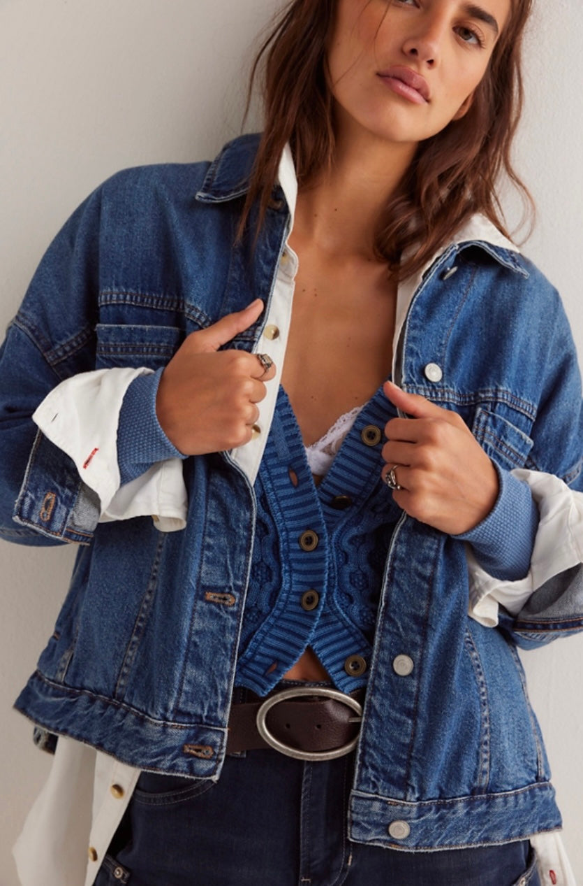We The Free Opal Swing Denim Jacket