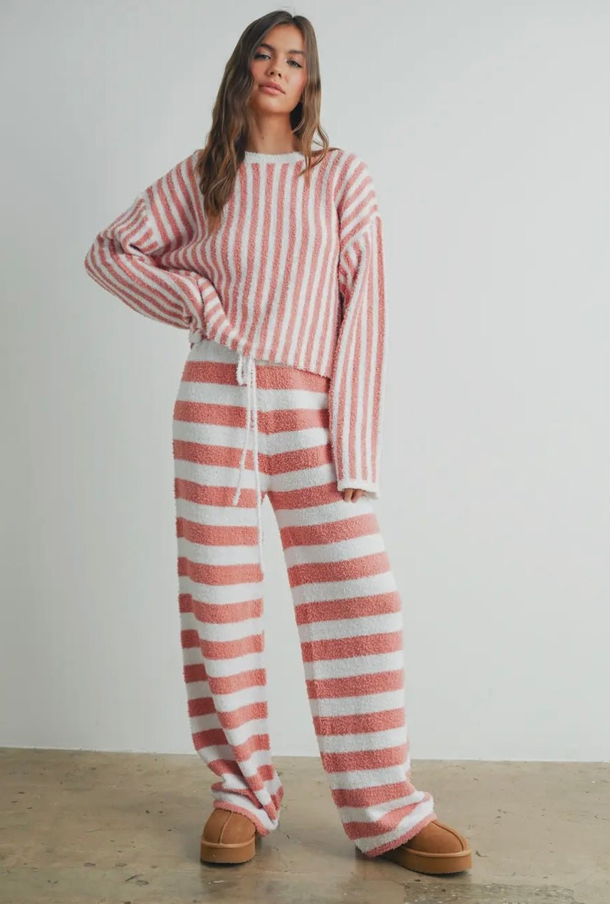 Cozy Striped Round Neck Sweater